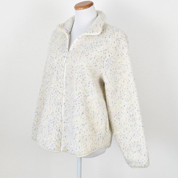 J. Crew Flecked Sherpa Fleece Zip Up Jacket NEW - S - Picture 4 of 10